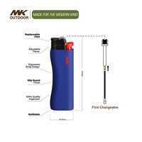Petite commande en gros de conception moderne jetable gaz butane silex briquet utilisation de cigarettes en plastique emballé dans une boîte d'affichage