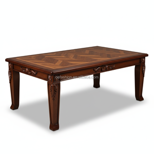 Mesa de Centro de Estilo Neoclásico OE-FASHION con Acabado <span class=keywords><strong>en</strong></span> Caoba y Tapa con Incrustaciones de Madera, Muebles Clásicos OE-FASHION - Product Image 1
