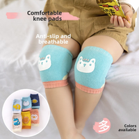 Protège-genoux et genouillères pour bébé en silicone bicolore à motif de dessin animé, protège-genoux pour bébé qui rampe, protège-genoux pour enfants