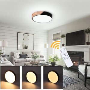 Dislive da 11 pollici moderno minimalista plafoniera a LED con montaggio a filo dimmerabile legno metallo acrilico temperatura colore 6000K 18W IP44 - Product Image 2