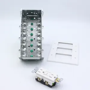 CETL IP55 Protección 4 Gang Caja de interruptores para interiores 2-1/2 Recintos de instrumentos electrónicos de acero para exteriores con conexiones impermeables profundas