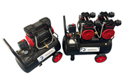 Compresseur d'air portable silencieux sans huile 50L 1680W*2 refroidi par air pour atelier