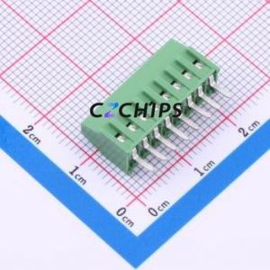 282834-8 Screw Terminal Block Through hole Component (THT),P=2.54mm Connector 2.54mm Green Through Hole 8P - Product Image 2