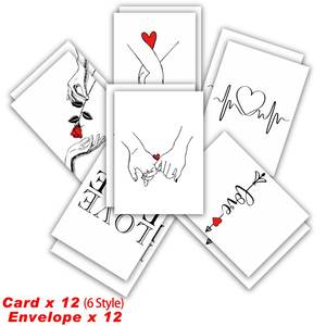 Tarjetas Minimalistas para el Día <span class=keywords><strong>de</strong></span> San Valentín, Tarjeta <span class=keywords><strong>de</strong></span> Felicitación Personalizable con Sobres, Tarjeta <span class=keywords><strong>de</strong></span> Aniversario para Enamorados, <span class=keywords><strong>Parejas</strong></span> y <span class=keywords><strong>Amigos</strong></span> - Product Image 5