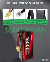 Paket Baterai Lithium Ion 3S 16000mAh Bersertifikasi, Kecepatan Tinggi, Kelincahan yang Ditingkatkan dengan Pasokan Energi Stabil untuk Penerbangan Berkecepatan Tinggi