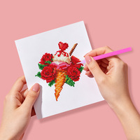 Kit de Peinture Diamant Exquis Songwoo DIY - Mini Art Pixelisé de Fleurs Nature Mortes - Petite Image Sans Cadre