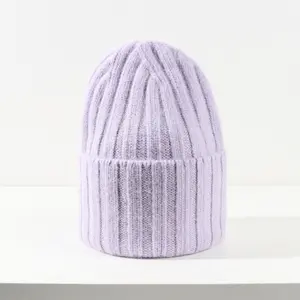 Gorro de lã merino clássico bsci, fabricante adulto de alta qualidade de inverno, macio, quente, de malha