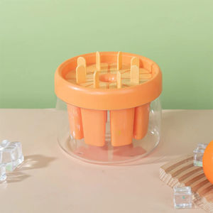 Molde de Plástico Verde y Naranja al por Mayor para Hielo, Bandeja DIY para Helados y Postres, Fabricante de Cubos Caseros con Suministros para Fiestas de Verano - Product Image 2