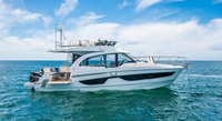 Intérieurs de luxe, bateau de plaisance miniature Bohao de 36 pieds avec deux moteurs de 250 CV, capacité de 12 personnes, à vendre