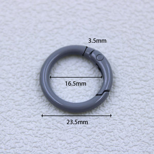 Móc khóa kim loại hợp kim nhiều màu dạng tròn, có thể tự làm, phụ kiện túi xách, móc lò xo dạng O, móc khóa cho dây đeo chìa khóa, dây đeo cổ - Product Image 6