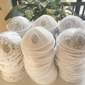 Kippah de Couro Sintético, Yarmulke Judaica, Chapéu Yamaka para Homens ou Crianças, Israel - Product Image 6