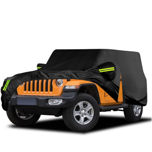 Teli Copriauto Impermeabili per <span class=keywords><strong>Jeep</strong></span> <span class=keywords><strong>Wrangler</strong></span> 2/4 Porte 2009-2025, Protezione da Vento, Sole, Pioggia, Raggi UV e Polvere per Esterni e Interni - Product Image 1