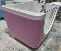 Baignoire Spa Bébé Autoportante en Acrylique avec Chauffage à Température Constante et Massage à 4 Jets de Bulles pour Bébés