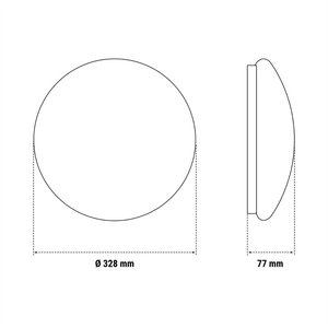 เบเกลลี โคมไฟ LED เส้นผ่านศูนย์กลาง 37 ซม. สำหรับไฟเพดานพื้นที่ทั่วไป - Product Image 2