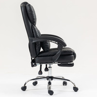 Grand et grand fauteuil inclinable en PVC roulant bureau chaise exécutive bureau à domicile chaise d'étude chaise de bureau d'ordinateur à domicile