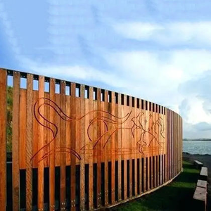 Cercas Decorativas de Acero al Carbono Corten para Jardín, Paneles de Cerca para Patio, Privacidad, Ecológicas, Modernas, Modelado 3D, Personalizables - Product Image 4