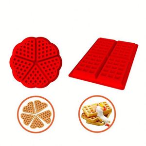 Moule à savon 3D en silicone à 6 cavités, forme gaufre ronde, pour fromage, biscuits, gâteaux, résine, sans BPA - Product Image 1