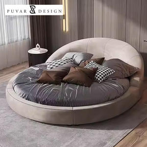 <span class=keywords><strong>Lit</strong></span> double super king size en tissu confortable, mobilier de chambre à coucher moderne italien, luxe, villa, hôtel, <span class=keywords><strong>lit</strong></span> rond de 2 m - Product Image 1