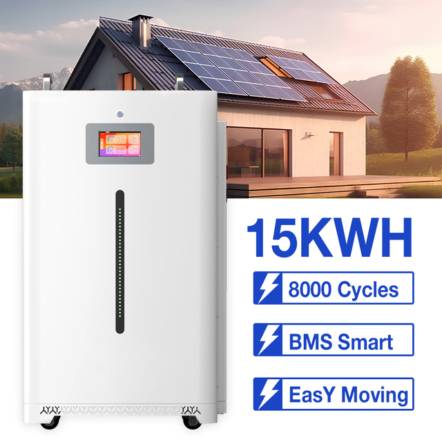 Hybrid Grid Solar Generator 51.2V LiFePO4 300Ah 15kWh ESS Split Wall-Mounted Battery Pack Home Energy Storage System