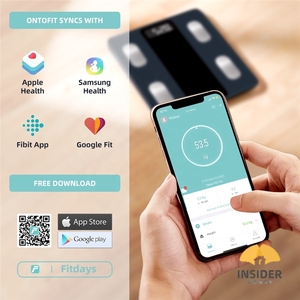 अंदरूनी वजन शरीर वसा द्रव्यमान वजन का पैमाना बोडी स्केल स्मार्ट वसा प्रतिशत अंक वाले बाथरूम स्केल - Product Image 5