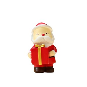 Christmas Resin Figurines Set Santa Snowman Reindeer Cartoon Dolls Desktop Decoration Living Room Holiday Ornament - Product Image 5