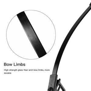 Arco Ibrido Ricurvo di Alta Qualità, Peso di Trazione Regolabile 20-50 libbre, Riser in Lega di Alluminio, Arco da Caccia Nero - Product Image 4