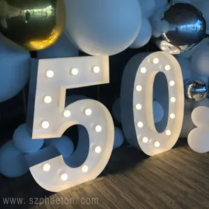 50th Birthday Party Decoraties, Giant Led Light Up Marquee Cijfers Letters Voor Verjaardag Feestartikelen