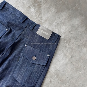 Jeans en denim japonais brut sur mesure en gros pour homme |   Jeans pour hommes de haute qualité, 14 oz, poids lourd, à boutons, en denim selvedge - Product Image 3