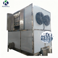 Machine à glaçons industrielle à commande PLC, 220V, haute productivité, refroidissement automatique de l'eau, certifiée CE