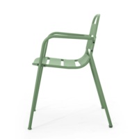 Chaise de balcon d'hôtel, table ronde, mobilier en métal, chaise de bistrot d'extérieur