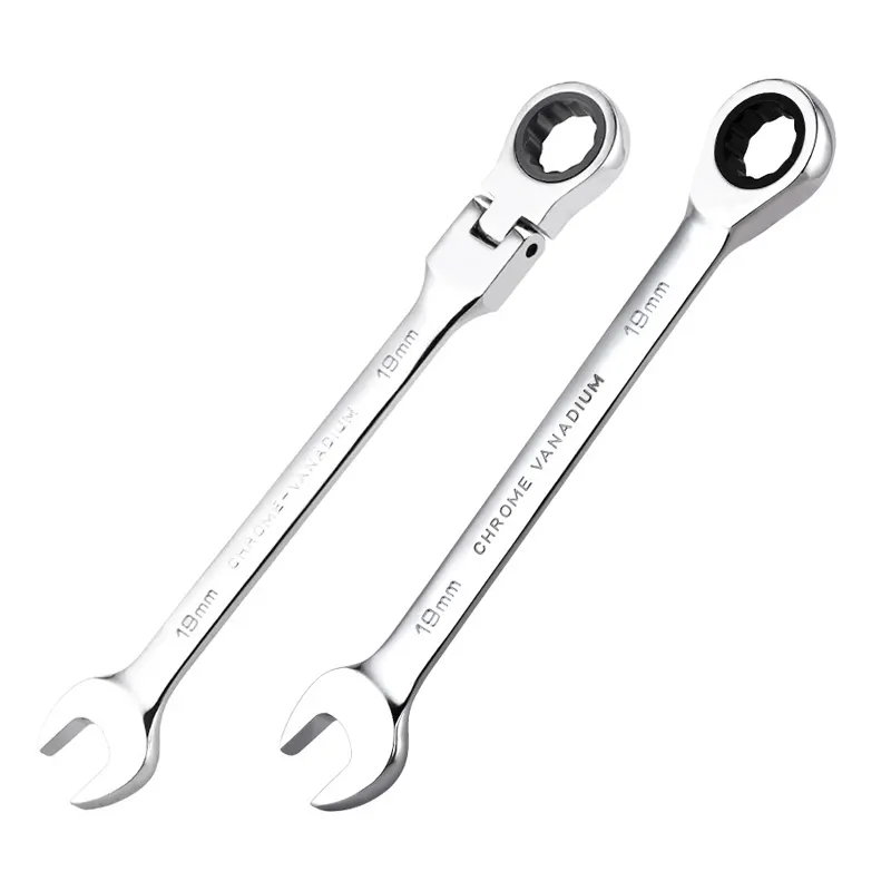 Hot Selling 6-32mm Customized Flexible And Fixed Head Wrench Set Spanner Set Ratchet Wrenches Open End Wrench Spanner