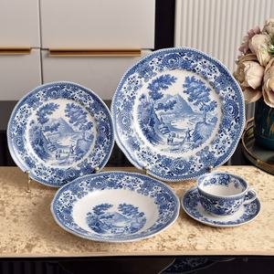 Plato de Postre de Cerámica de la Serie Manor, Estilo Retro Único, de Buena Calidad, Colorido, Europeo, Juego de Platos para Cena, Juego de Café para Regalo de Fiesta - Product Image 5