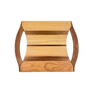 Acacia Wood Spliced <b>Rubber</b> Wood Cutting Board 35.5x28.3x1.5cm Rectangle Double Sided Kitchen Steak Chopping <b>Block</b> - Product Image 1