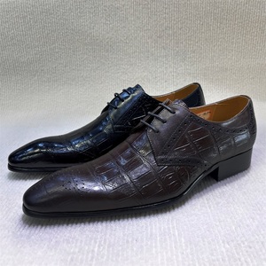 Zapatos de vestir de cuero Derby de moda de lujo Nuevos productos con estilo a cuadros para ocasiones formales de oficina Suela exterior Oxford <span class=keywords><strong>Lofer</strong></span> - Product Image 4