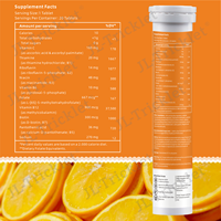 Compléments alimentaires à marque privée Julong, comprimés de vitamine B, comprimés effervescents de complexe de vitamine B OEM