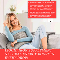 Suplemento Líquido de Hierro de Rápida Absorción al por Mayor con Vitamina C y B12, Fórmula de Alta Absorción para Energía y Apoyo en Casos de Anemia