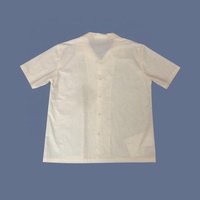Chemise à manches courtes brodée pour homme, col cubain, col camp, en tissu slub texturé vintage respirant, de haute qualité, avec logo personnalisé OEM