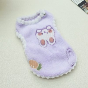 Chaleco de Terciopelo para Perro con Estampado de Animales de Dibujos Animados, Ropa Cómoda para Mascotas de Otoño e Invierno - Product Image 6