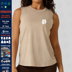 Débardeur de sport oversize pour femme, en coton, anti-plis, confortable, avec logo personnalisé et impression sérigraphiée - Product Image 1