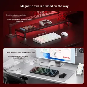 New RGB <span class=keywords><strong>Backlit</strong></span> có dây hợp kim nhôm chơi game Bàn Phím Cơ khí Kailh chuyển đổi từ tính PBT Keycaps USB hot swappable không xung đột - Product Image 2