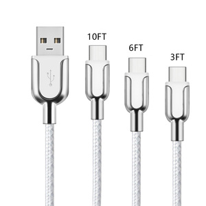 USB 3A USB C 1M ซิงค์อัลลอยชาร์จเร็วสำหรับรถยนต์บ้านสำนักงาน iPhone 15