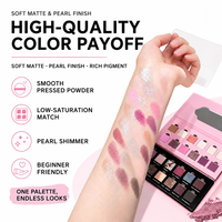 Mehrfarbige Metallic Matte Perlglanz-Puder Lidschatten-Palette 12-Farben Hochpigmentiert Wasserfest Make-up Versandfertig Großhandel