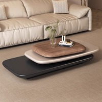 Table basse tournante minimaliste italienne Villa meubles de salon moderne Simple mécanique suspendu en bois massif de qualité supérieure