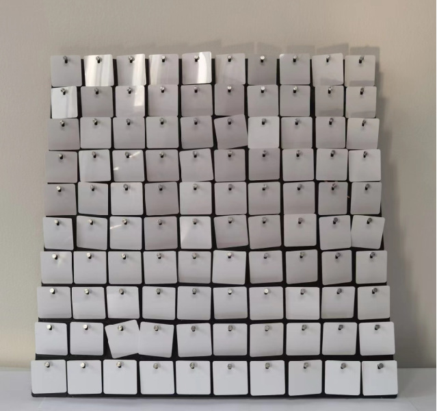 Square mirror white