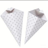 Boîte à chips conique jetable épaissie personnalisée, en forme de tasse, en carton, pliable, pour emballage tridimensionnel