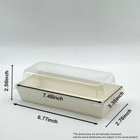 Sandwich Packaging Box Paper Plastic BoxWhite large rectangular paper plastic box