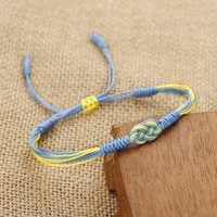 Bracelet en corde tressée style bohème avec code de drapeau national, bracelet de surfur, porte-bonheur et protection pour femmes et hommes