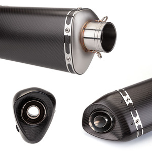 Silencieux d'échappement de moto en fibre de <span class=keywords><strong>carbone</strong></span> 51mm M20 Silencieux d'échappement triangulaire oblique pour Gsxr150 Z900 <span class=keywords><strong>Z750</strong></span> Xj6 Adv350 - Product Image 4