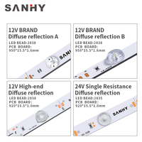 Profilé en aluminium pour bande LED 12V DC avec indice de protection IP20, plage de température de couleur 3000K-11000K pour caissons lumineux