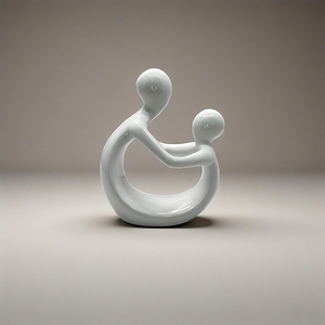 Figura Humana Abstracta de Cerámica en Blanco y Negro, Adorno de Escritorio, Decoración Moderna para el Hogar y la Sala de Estar - Product Image 6